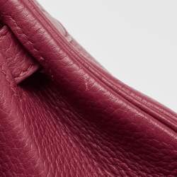 Pre Owned Hermes Tosca Taurillon Clemence Leather Palladium Finish Kelly Retourne 35 Bag