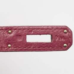 Pre Owned Hermes Tosca Taurillon Clemence Leather Palladium Finish Kelly Retourne 35 Bag