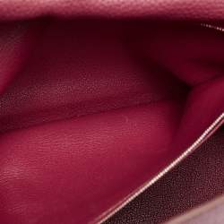 Pre Owned Hermes Tosca Taurillon Clemence Leather Palladium Finish Kelly Retourne 35 Bag