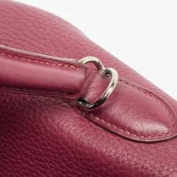 Pre Owned Hermes Tosca Taurillon Clemence Leather Palladium Finish Kelly Retourne 35 Bag