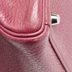 Pre Owned Hermes Tosca Taurillon Clemence Leather Palladium Finish Kelly Retourne 35 Bag