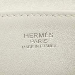 Hermes White Leather Licol 17 Bucket Bag