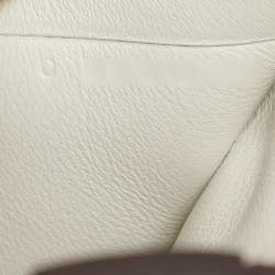 Hermes White Leather Licol 17 Bucket Bag