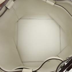 Hermes White Leather Licol 17 Bucket Bag