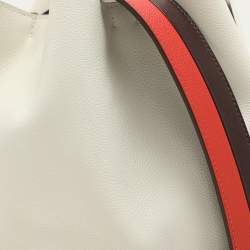 Hermes White Leather Licol 17 Bucket Bag