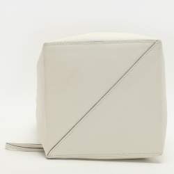 Hermes White Leather Licol 17 Bucket Bag