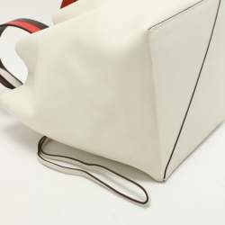 Hermes White Leather Licol 17 Bucket Bag