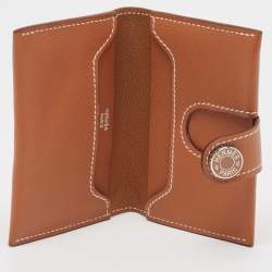 Hermès Gold Evercolor Leather R.M.S Card Holder
