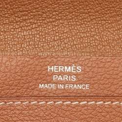 Hermès Gold Evercolor Leather R.M.S Card Holder