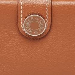 Hermès Gold Evercolor Leather R.M.S Card Holder