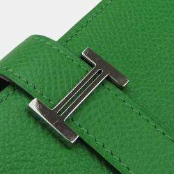 Hermes Bearn Epsom Bamboo Green Bifold Wallet