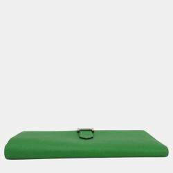 Hermes Bearn Epsom Bamboo Green Bifold Wallet