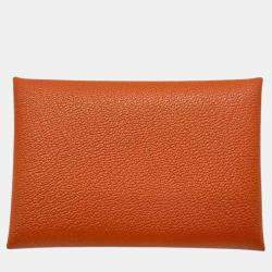 Hermes Calvi Duo Leather Coin Card Case