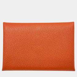 Hermes Calvi Duo Leather Coin Card Case