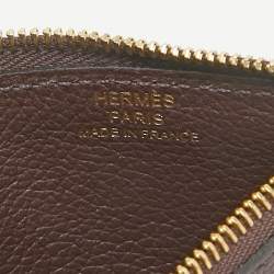 Hermes Framboise/Rouge Sellier Evercolor Leather Constance Slim Wallet