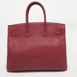 Hermes Rubis Togo Leather Gold Finish Birkin 35 Bag