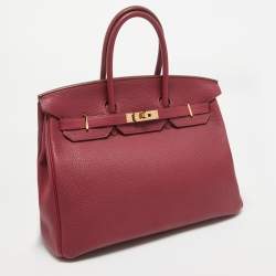 Hermes Rubis Togo Leather Gold Finish Birkin 35 Bag