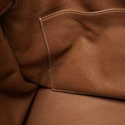Hermes Gold Taurillon Clemence Leather Gold Finish Birkin 35 Bag