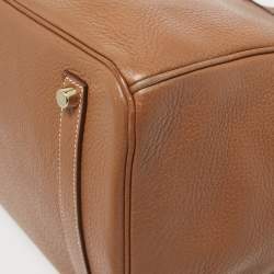 Hermes Gold Taurillon Clemence Leather Gold Finish Birkin 35 Bag