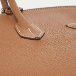 Hermes Gold Taurillon Clemence Leather Gold Finish Birkin 35 Bag