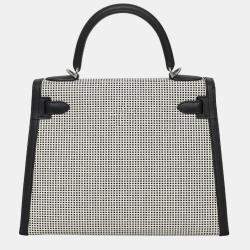 Hermes Toile Quadrille / Swift Kelly 28 Sellier Bag