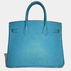 Hermes Cherve Teal PHW Birkin 30 bag