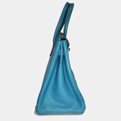 Hermes Cherve Teal PHW Birkin 30 bag