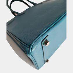 Hermes Teal Chevre Leather PHW Birkin 30