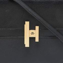 Pre Owned Hermès Black Chevre De Coromandel Leather Cinhetic To Go Bag