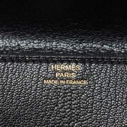 Pre Owned Hermès Black Chevre De Coromandel Leather Cinhetic To Go Bag
