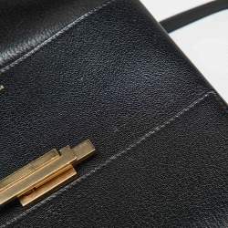 Pre Owned Hermès Black Chevre De Coromandel Leather Cinhetic To Go Bag