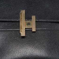 Pre Owned Hermès Black Chevre De Coromandel Leather Cinhetic To Go Bag