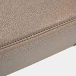 Hermes Tourterelle Gray Taurillon Clemence Birkin 40 Handbag
