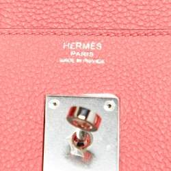 Hermès Rose Lipstick Togo Leather Palladium Hardware Birkin 30 Bag