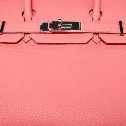 Hermès Rose Lipstick Togo Leather Palladium Hardware Birkin 30 Bag