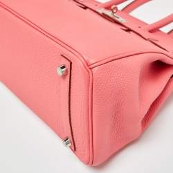 Hermès Rose Lipstick Togo Leather Palladium Hardware Birkin 30 Bag