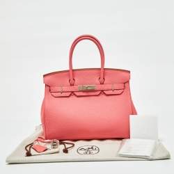 Hermès Rose Lipstick Togo Leather Palladium Hardware Birkin 30 Bag