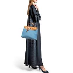 Hermes Bleu Izmir/Natural Toile and Vache Hunter Herbag Zip 31 Bag
