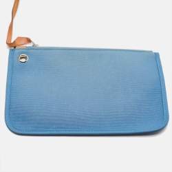 Hermes Bleu Izmir/Natural Toile and Vache Hunter Herbag Zip 31 Bag