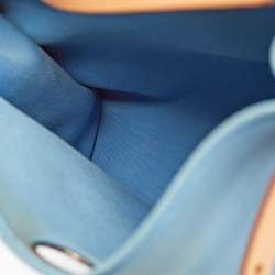 Hermes Bleu Izmir/Natural Toile and Vache Hunter Herbag Zip 31 Bag