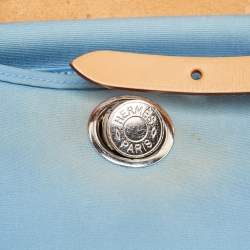 Hermes Bleu Izmir/Natural Toile and Vache Hunter Herbag Zip 31 Bag