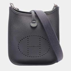 Hermes Evelyne TPM Gris Misty Shoulder Bag Grey Leather