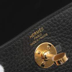 Hermes Lindy Mini Shoulder Bag Black Leather