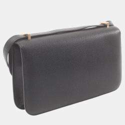 Hermes Constance Elan Miroir Shoulder Bag Black Leather