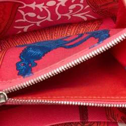 Pre Owned Hermes Rose Extreme Epsom Leather Silk'In Compact Wallet