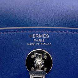 Hermes Lindy Verso Blue Royale/Bamboo Swift Leather Size Mini