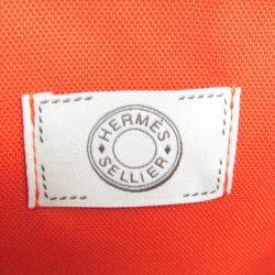 Hermes Navy Pansage Groom Toile Chevron Leather Backpack