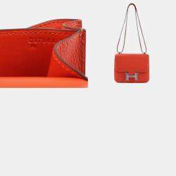 Hermes Evercolor Capucines Silver Constance 3 Shoulder Bag