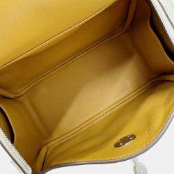 Hermes Ivory Lindy Verso Swift Nata Sesame mini Bag