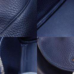 Pre Owned Hermes Taurillon Lindy 26 Blue Nuit Handbag